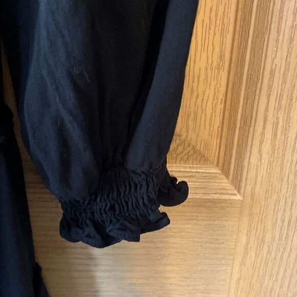 Altar’d State Black Long Sleeve Mini Dress Small - Picture 5 of 8